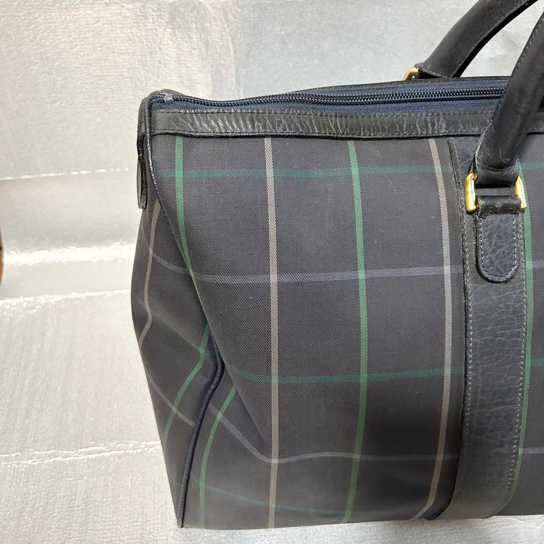 Burberrys バーバリー キャンバス チェック柄 ボストンバッグ トラベル