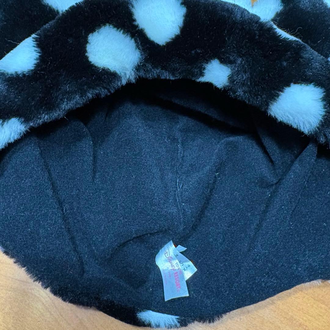 ディズニー　ファンキャップ　ミニー　ドット 水玉柄 黒