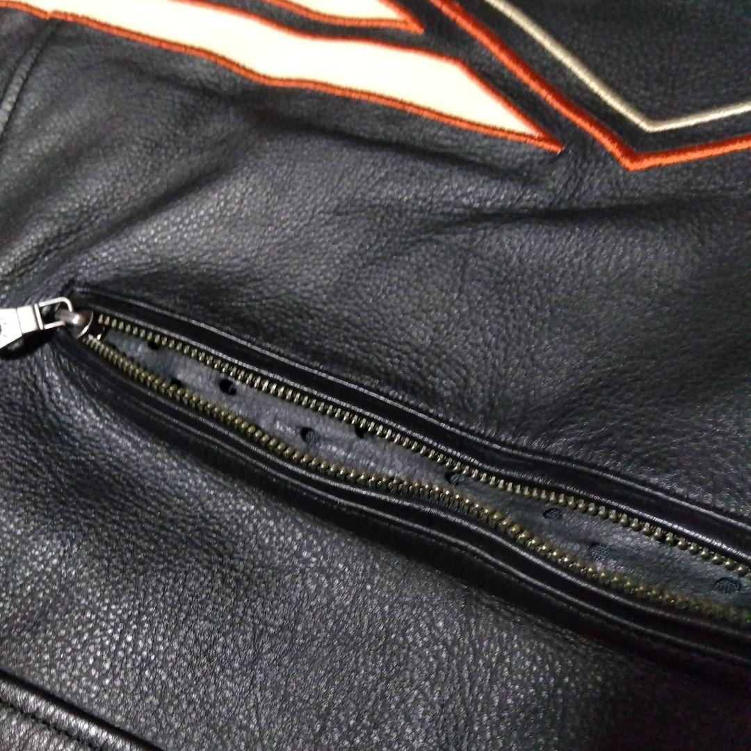 美品 Mサイズ ハーレーダビッドソン 純正ライダースジャケット Wジッパー