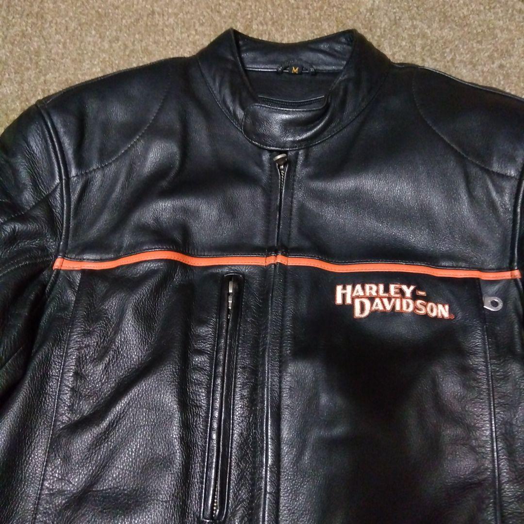 美品 Mサイズ ハーレーダビッドソン 純正ライダースジャケット Wジッパー