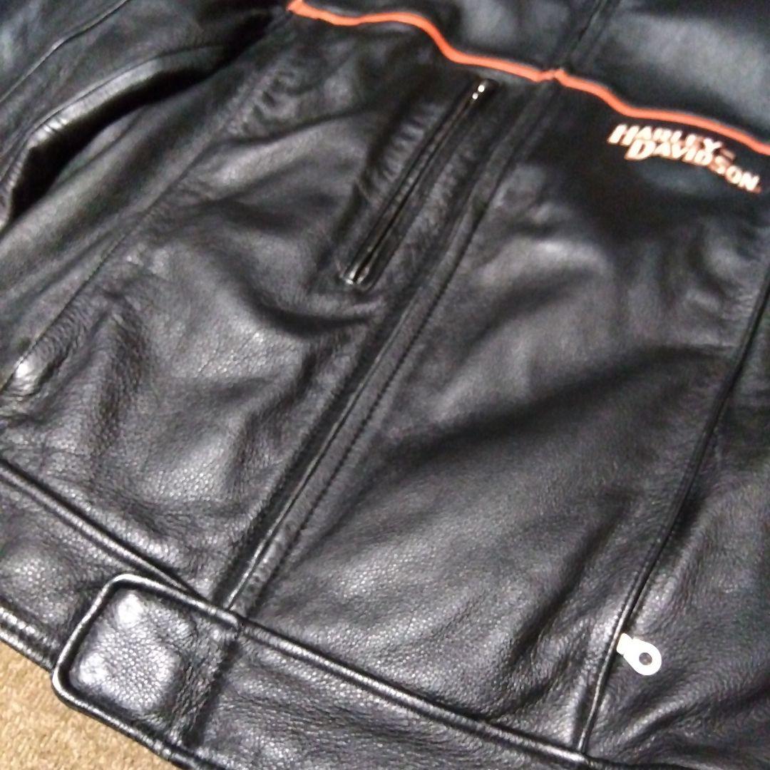 美品 Mサイズ ハーレーダビッドソン 純正ライダースジャケット Wジッパー