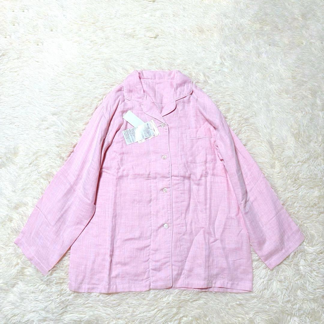 新品　UCHINO 　マシュマロガーゼ　レディース　先染めパジャマシャツ　L