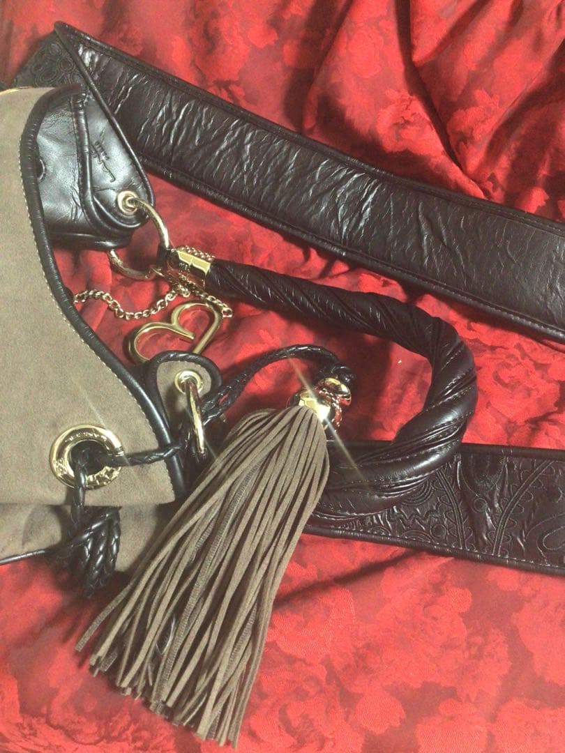 ランセルLANCELブリジットバルドー2WAYバッグ スエード バケット型