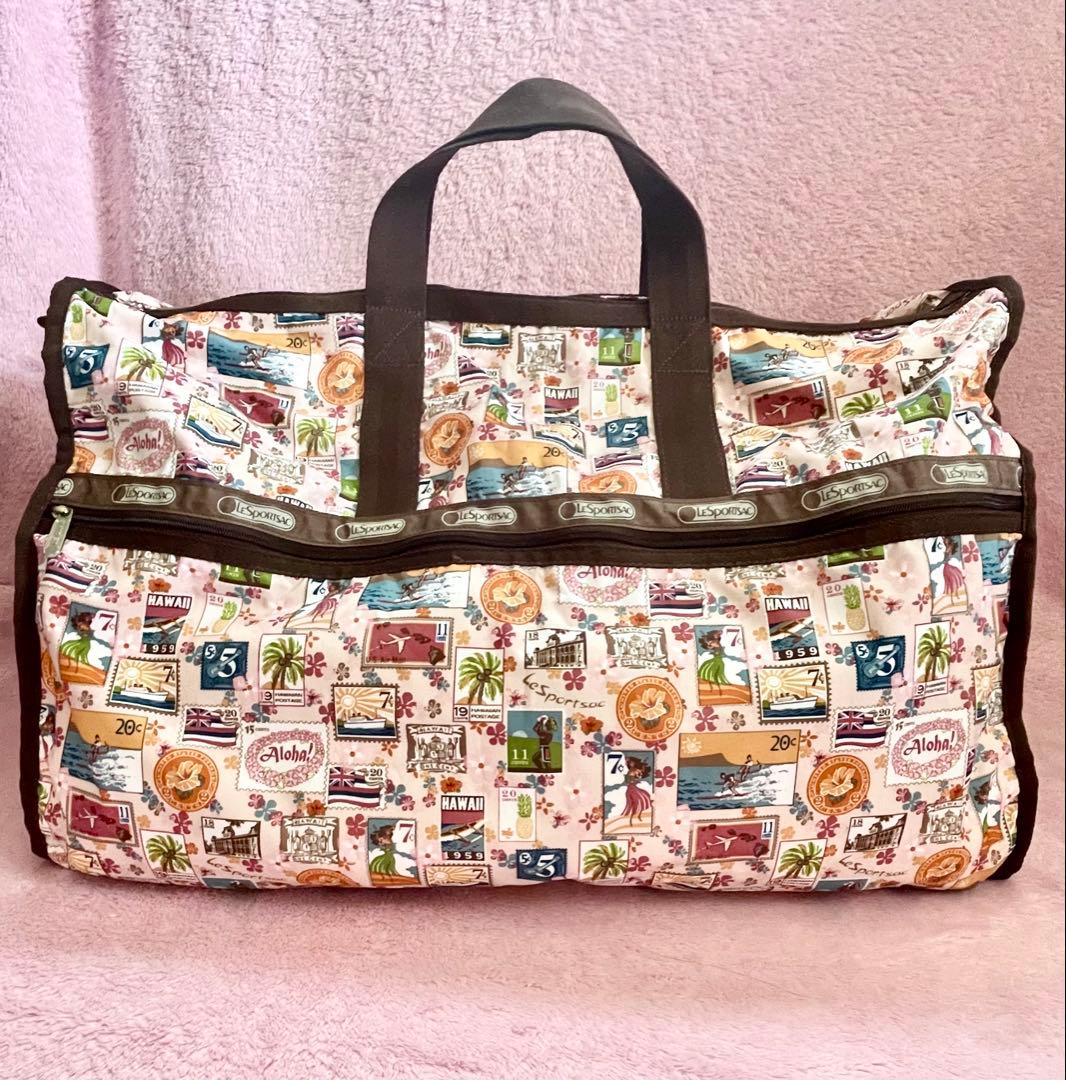 ハワイ限定　レイアロハ柄　レスポートサック エクストラ.ラージボストンバッグ