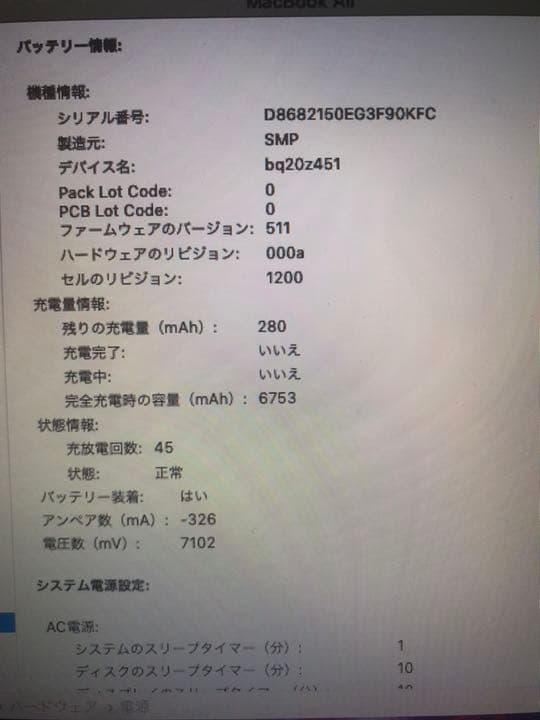 MacBook Air 13インチ 2017年