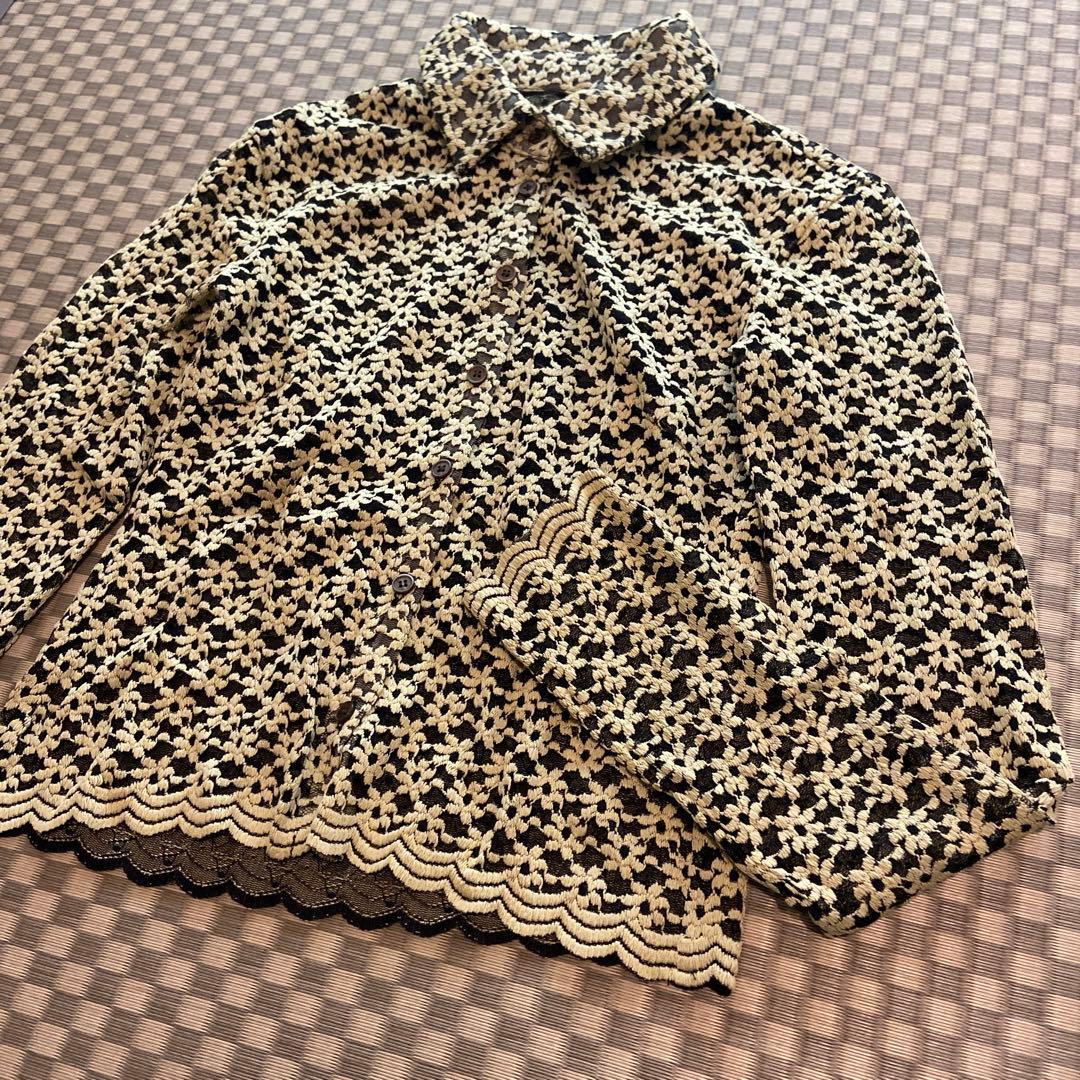 CLANE 3D FLOWER LACE SHIRT 新品　M