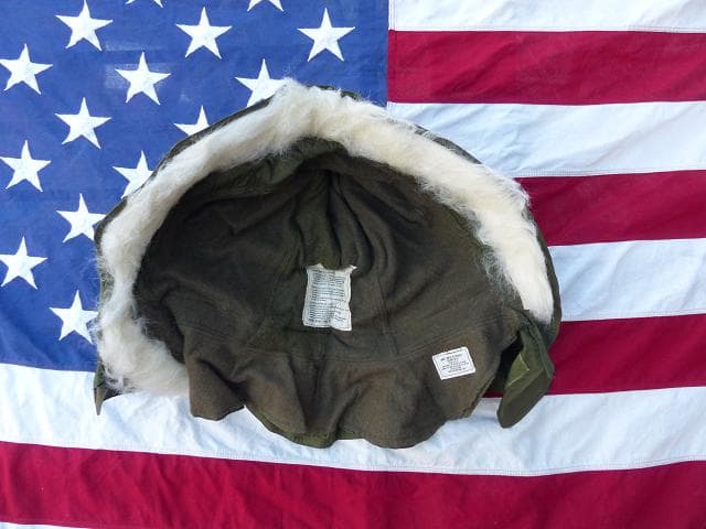 米軍実物 1977” M65 パーカー ジャケット 用 フード 白タグ　183
