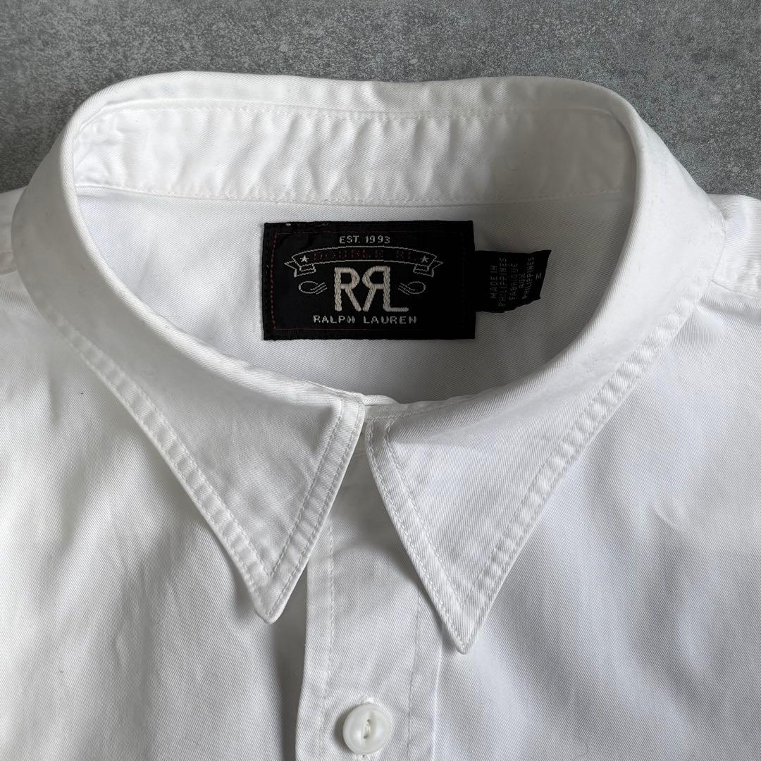 【美品】RRL ダブルアールエル ワークシャツ M ホワイト 40sスタイル