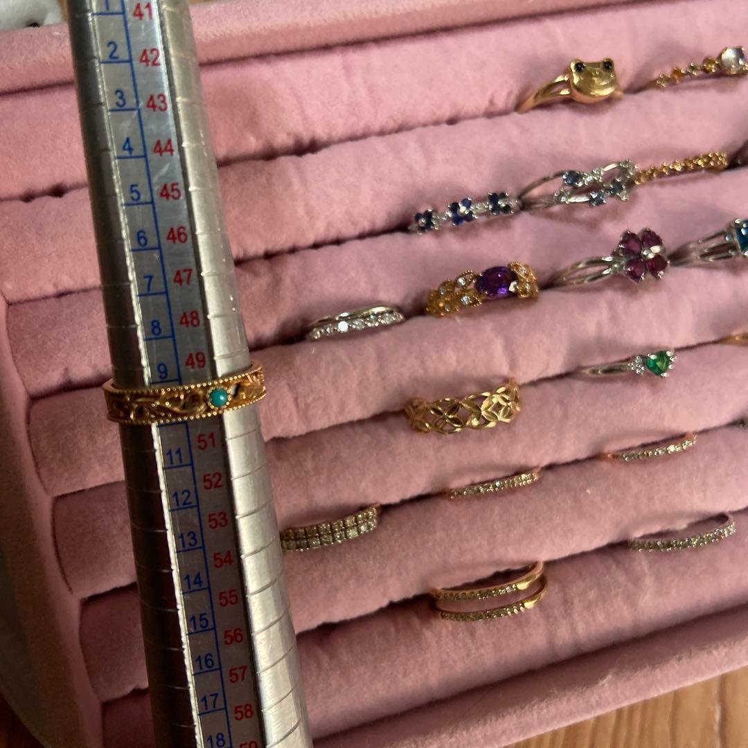 ダウニー、k10 トルコ石透かしリング