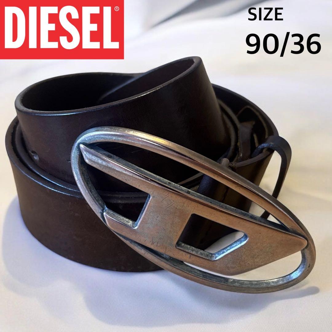 ✨人気✨ディーゼル　ベルト Dロゴ オーバルバックル ユニセックス