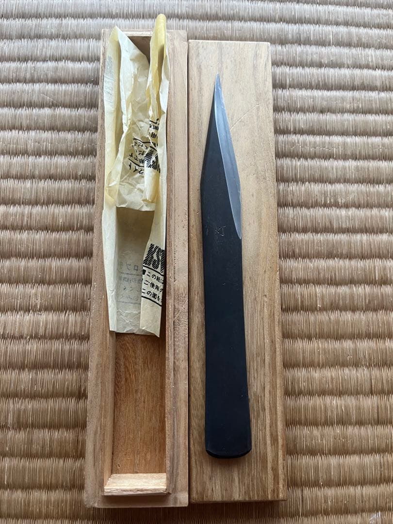 越後与板名工　三代助丸　碓氷金三郎作　切り出し/切出し『灯』