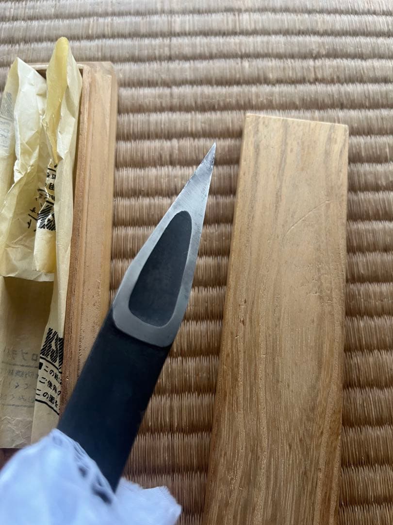 越後与板名工　三代助丸　碓氷金三郎作　切り出し/切出し『灯』