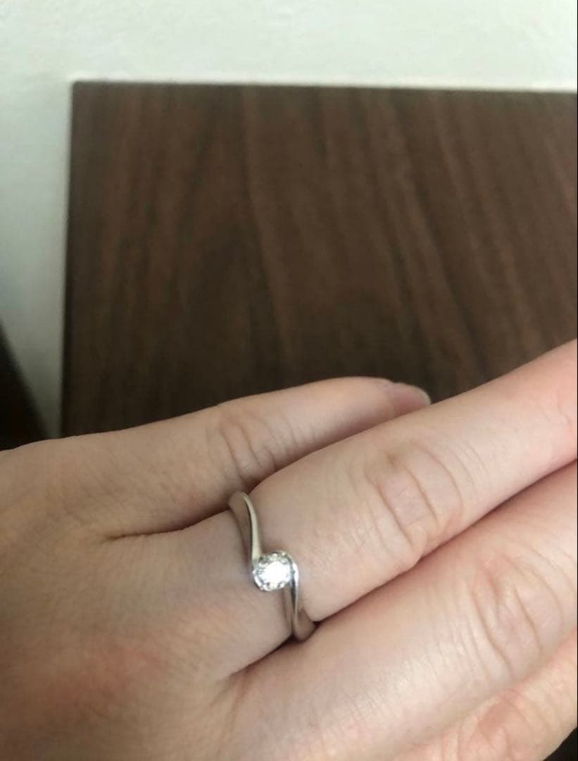 4℃ ヨンドシー　一粒ダイヤ 0.17ct Pt950 ダイヤモンドリング9号