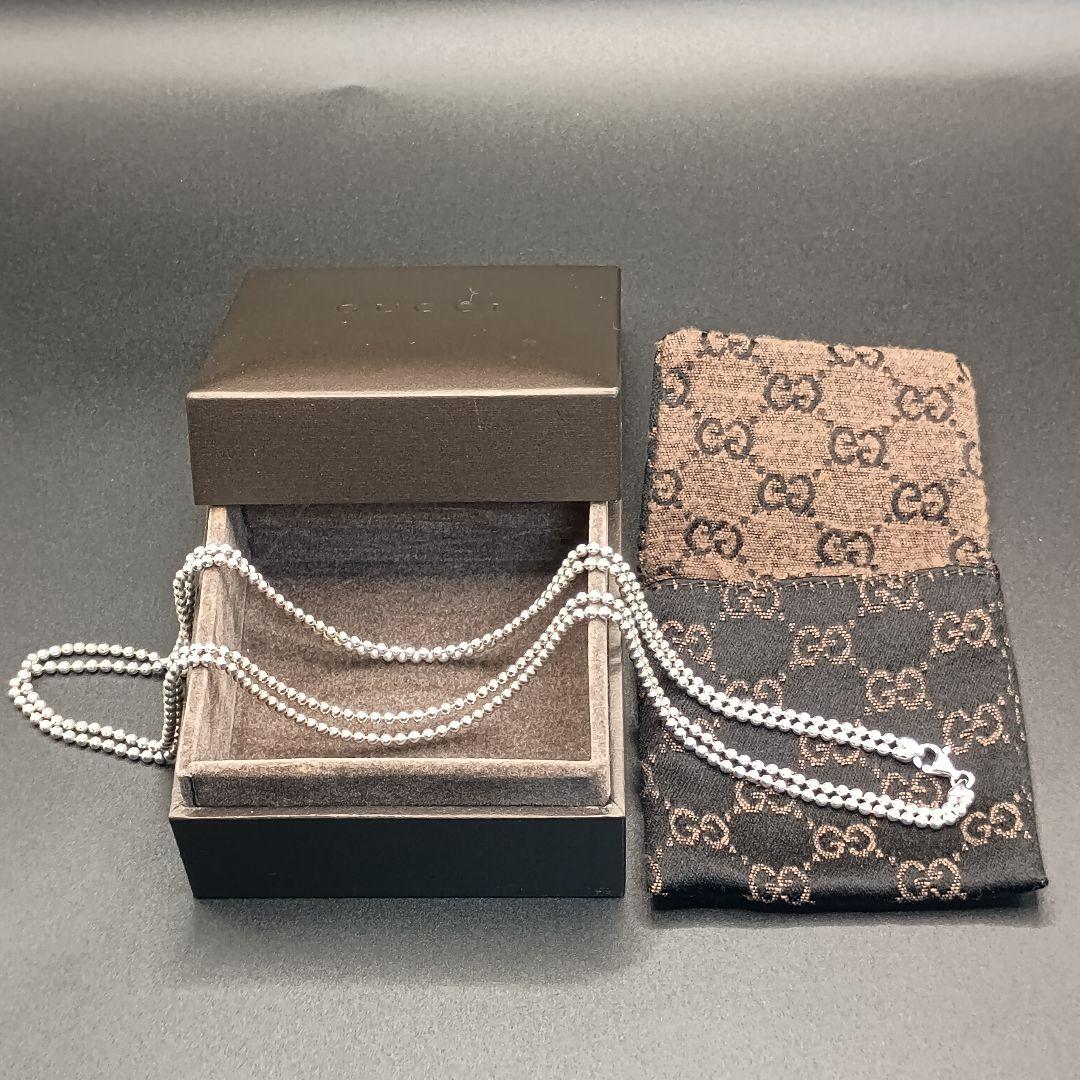 GUCCI ダブルボールチェーン 52.5cm SILVER925 ユニセックス