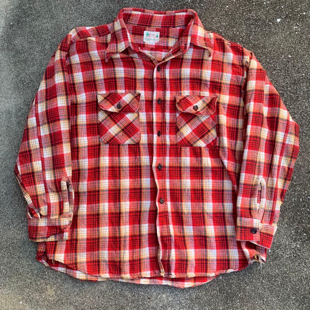 トップス 60-70s FIVE BROTHER flannel shirt