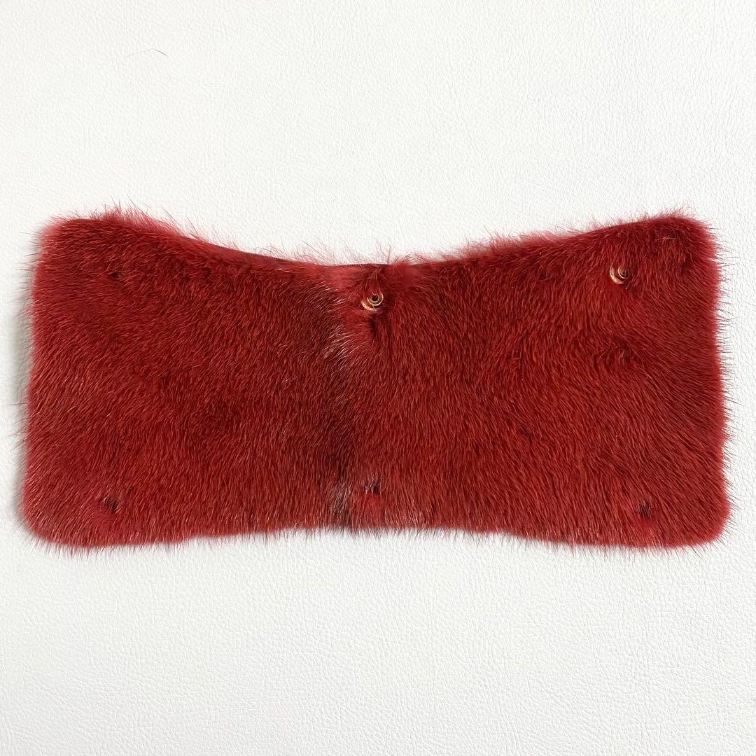 Valextra / ハンドルカバー ミンクファー レッド イジィデ用