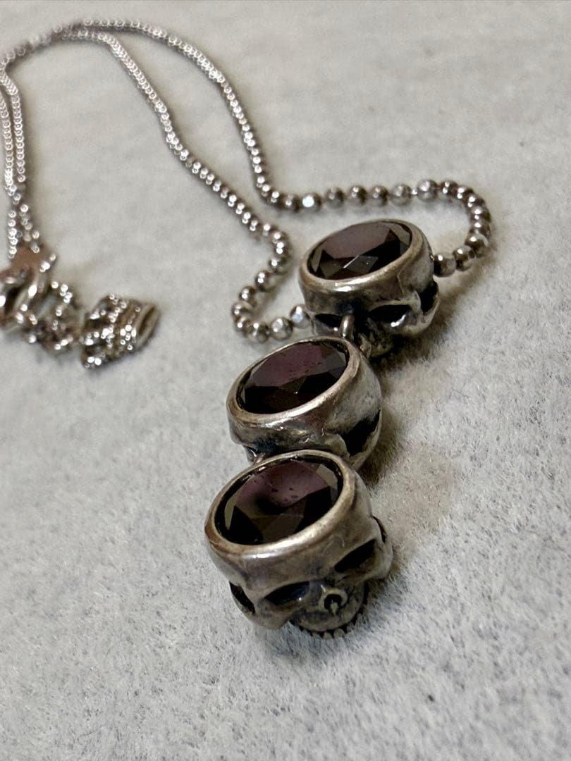 Justin Davis ブラックストーン　シルバーネックレス