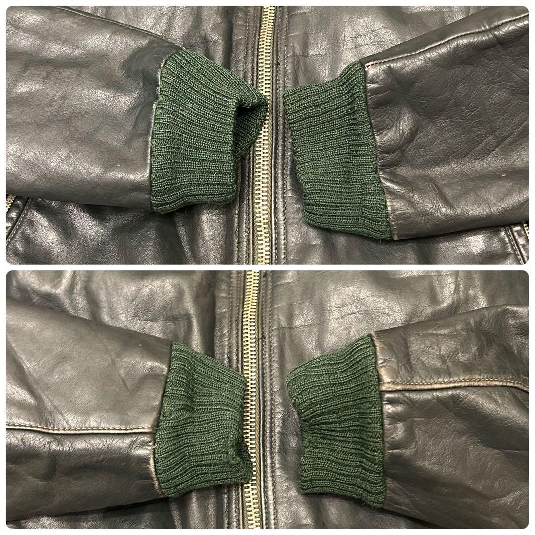 希少　ドイツ軍 レザー　フライトジャケット　German BLW 国境備隊　ボア