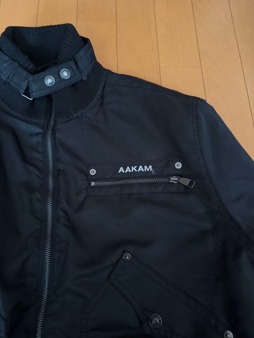 AAKAM High-Neck Bomber Jacket グランジ opium