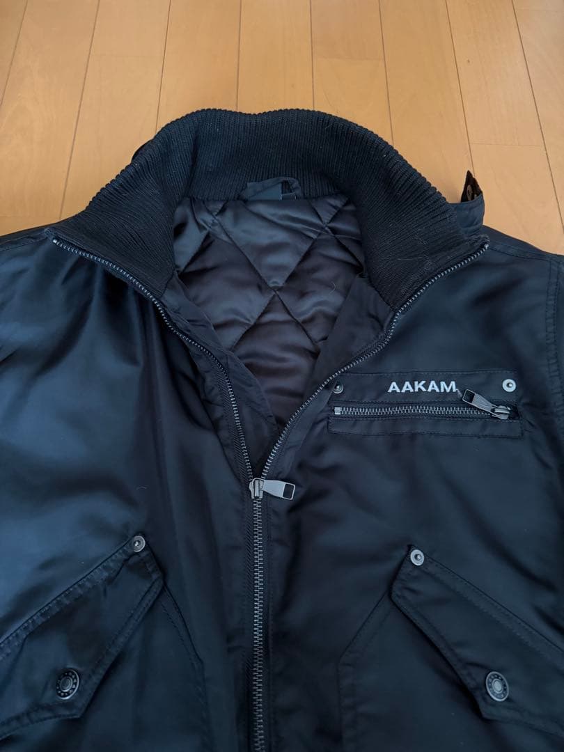 AAKAM High-Neck Bomber Jacket グランジ opium