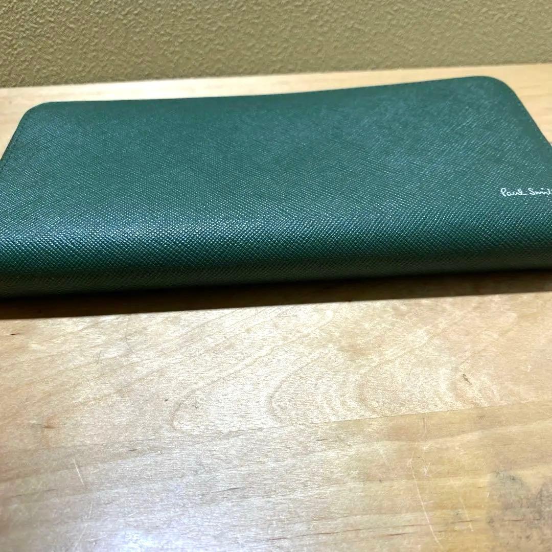 ポールスミスの緑色メンズ長財布(美品)