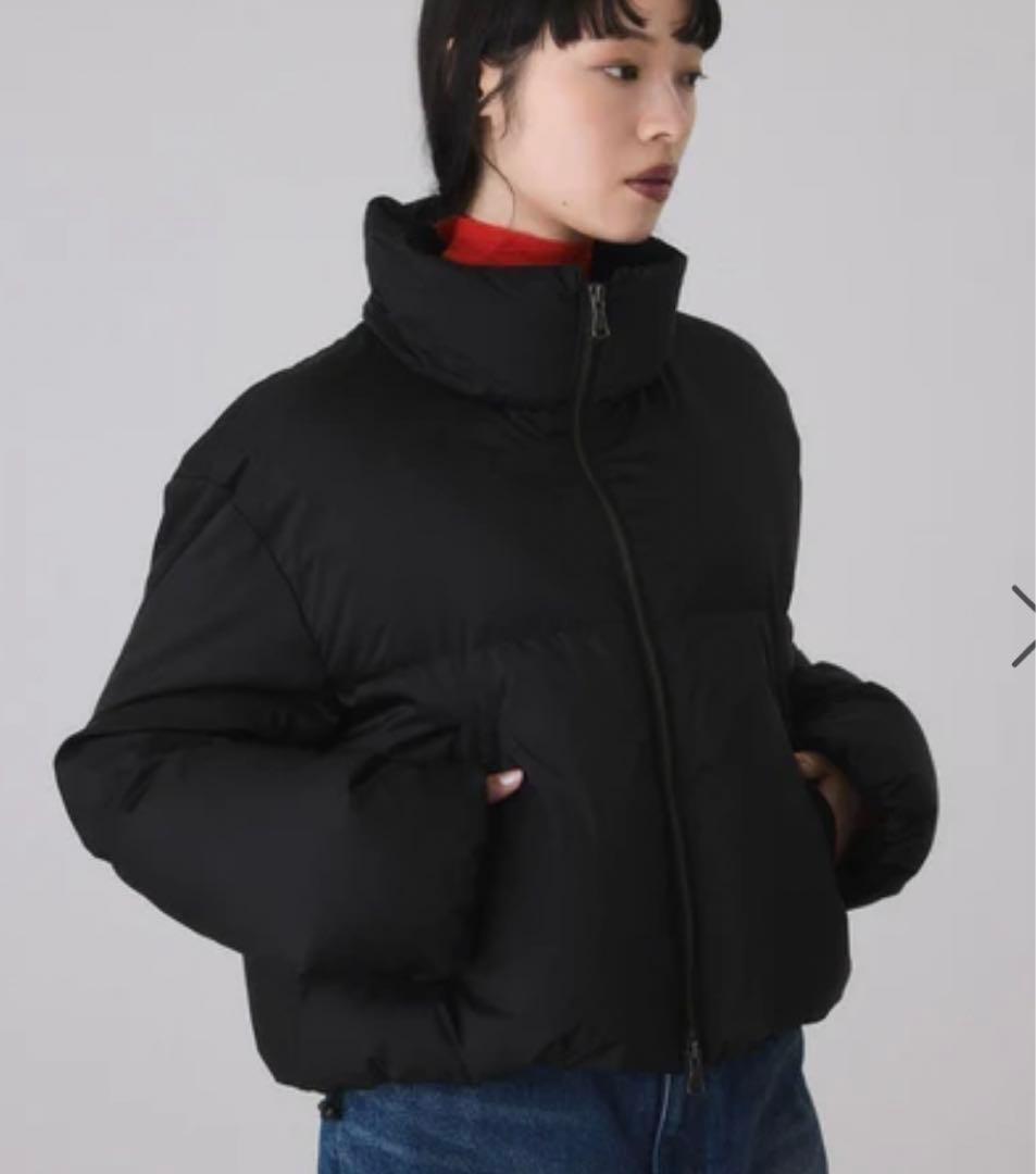 Tさま　アダムエロぺ　2WAYフーディショートダウン　撥水　新品　ブラック
