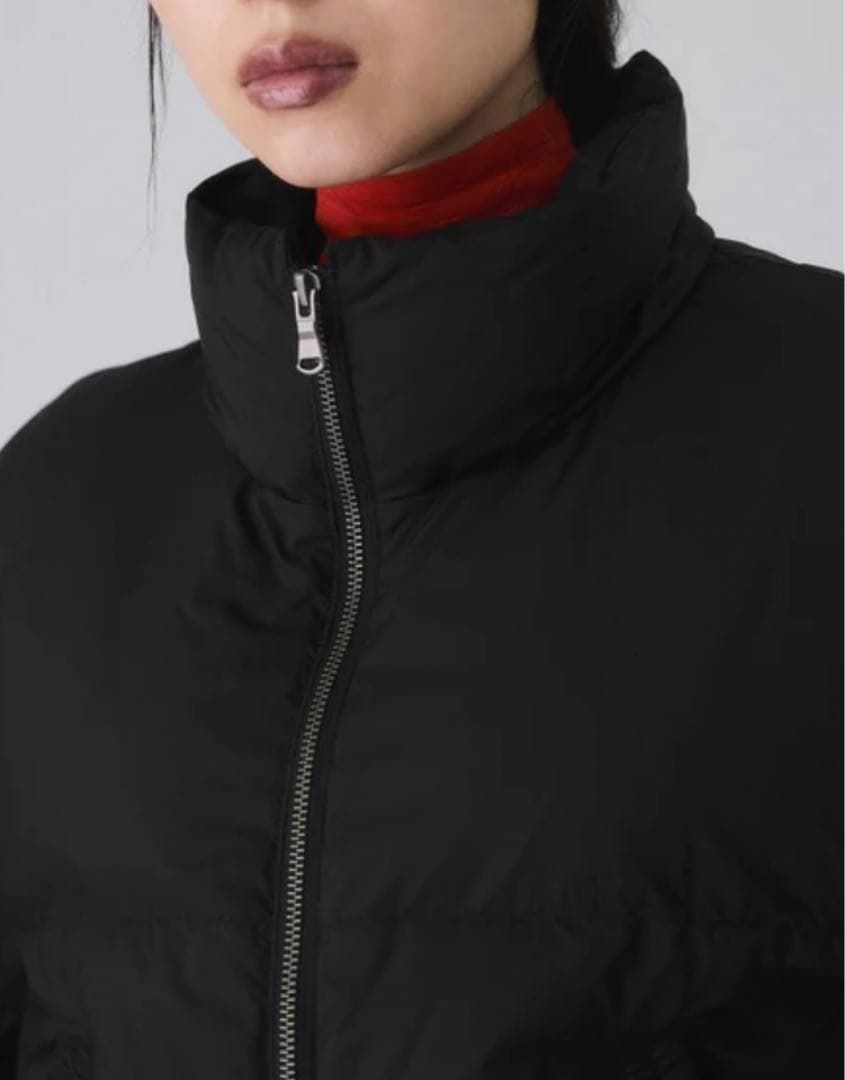 Tさま　アダムエロぺ　2WAYフーディショートダウン　撥水　新品　ブラック