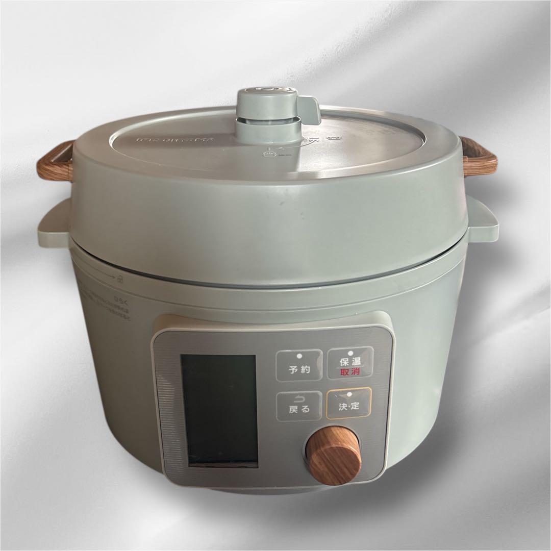 アイリスオーヤマ ケーズデンキ 電気圧力鍋 ピスタチオグリーン 3.0L