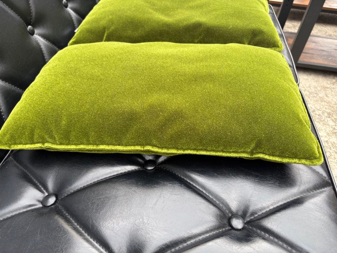 カリモク60 ロビークッション モケットグリーン 3個セット