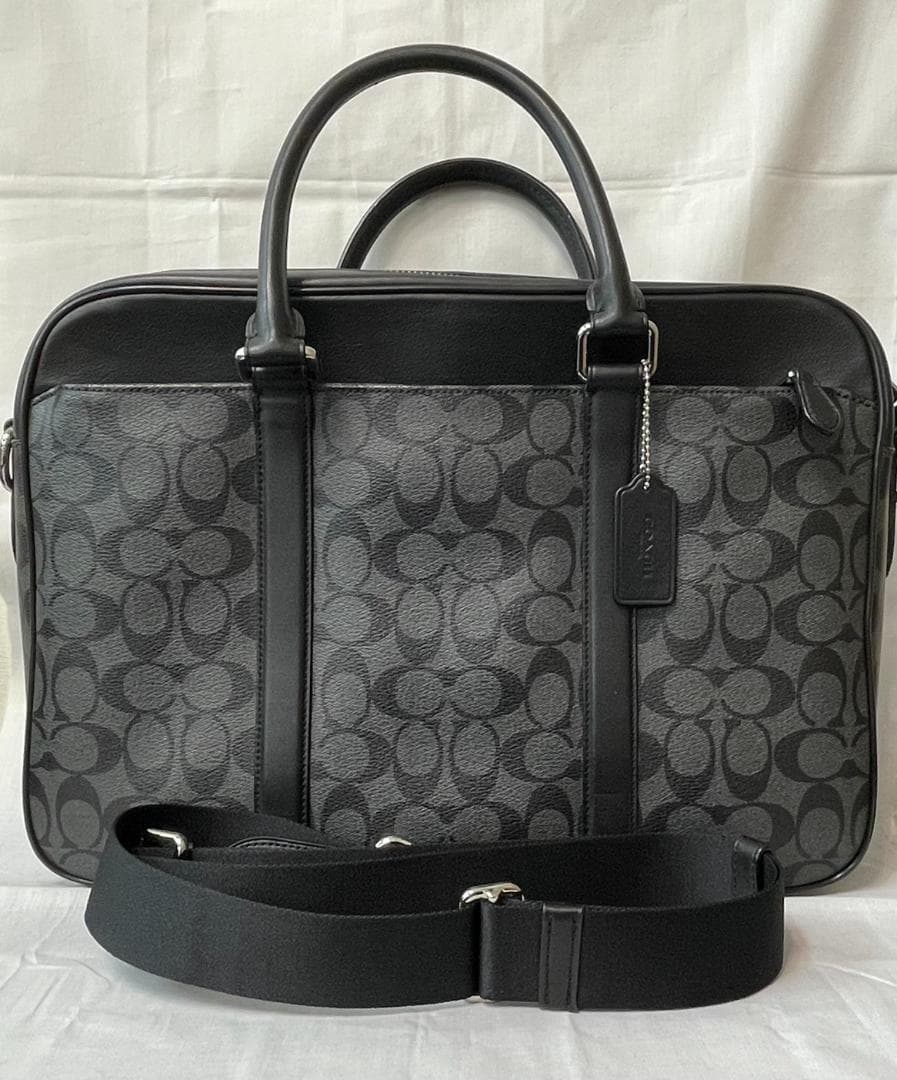 COACHコーチ F54803 ビジネスバッグ ブラック黒系 メンズ PVC