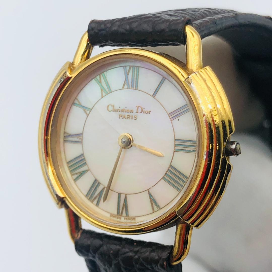 Christian Dior D58-121-2 ヴィンテージ シェル文字盤