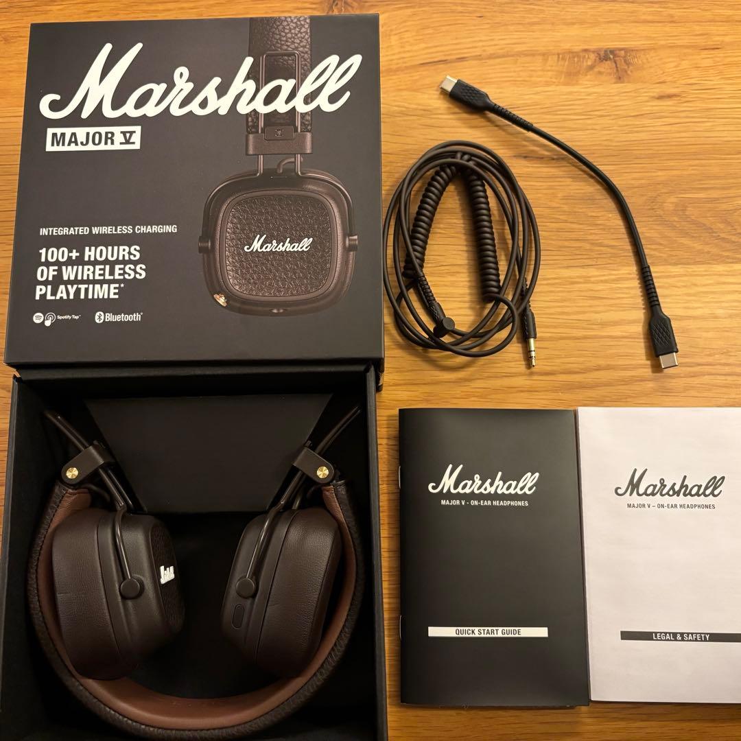最終価格　Marshall Major V ワイヤレスヘッドホン ブラウン