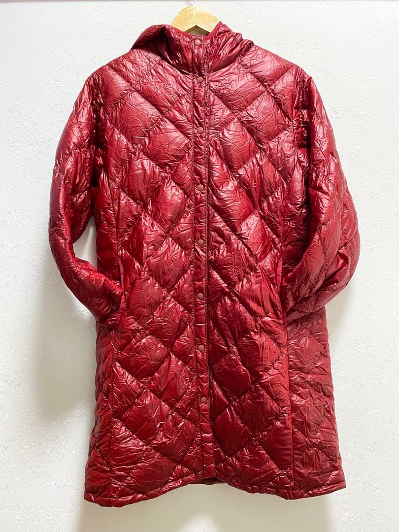 ★美品 収納袋付 montbell モンベル トラベルダウンコート レッド L