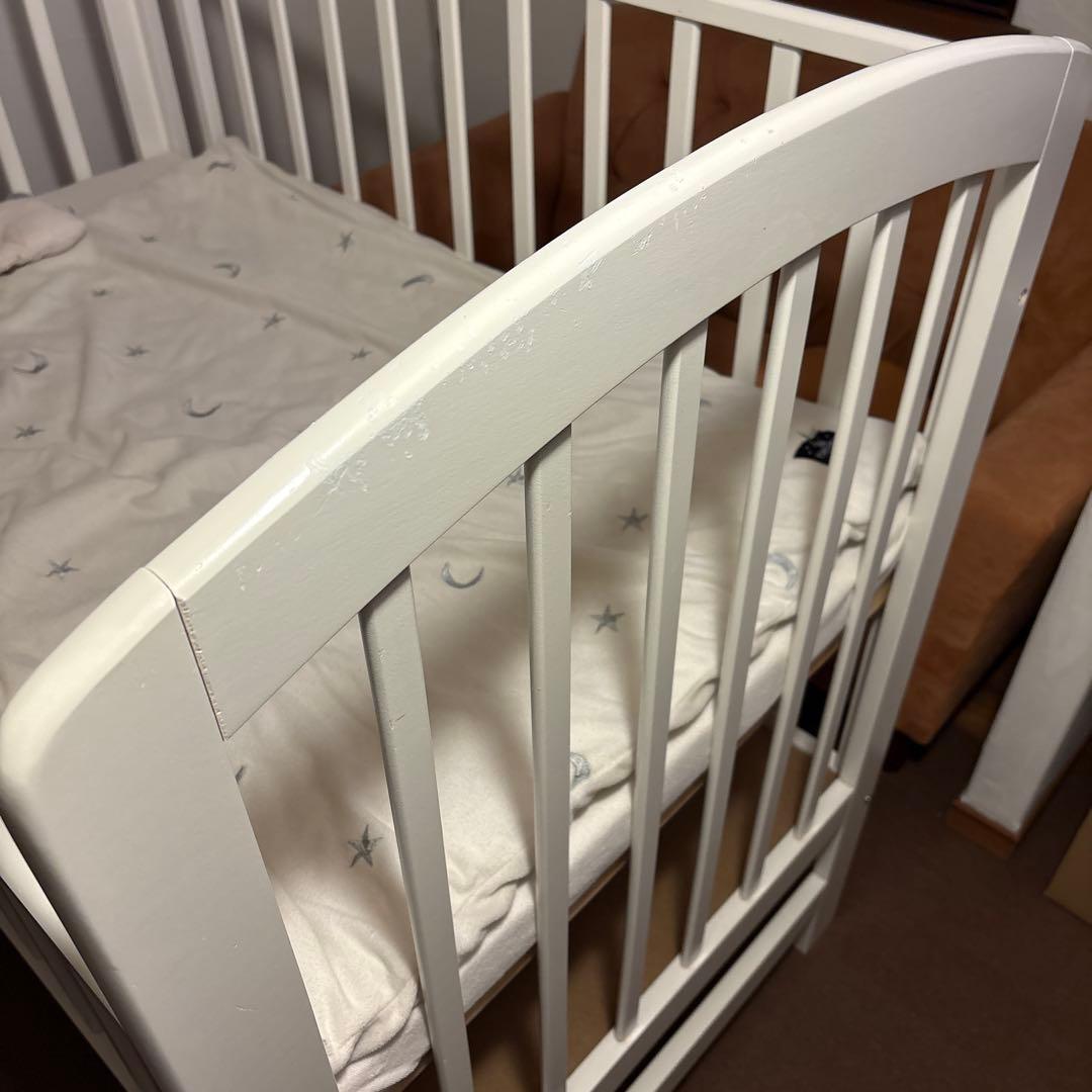 ※引取り限定　KATOJI ベビーベッド ハイタイプ（レギュラーサイズ）　＋布団