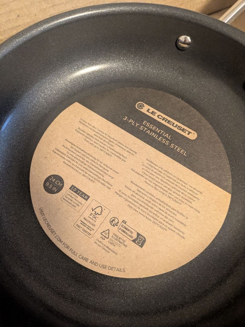 新品　LE CREUSET ステンレス フライパン 24cm　ルクルーゼ