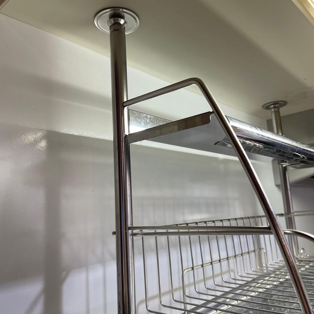 ステンレス製二段食器ラック