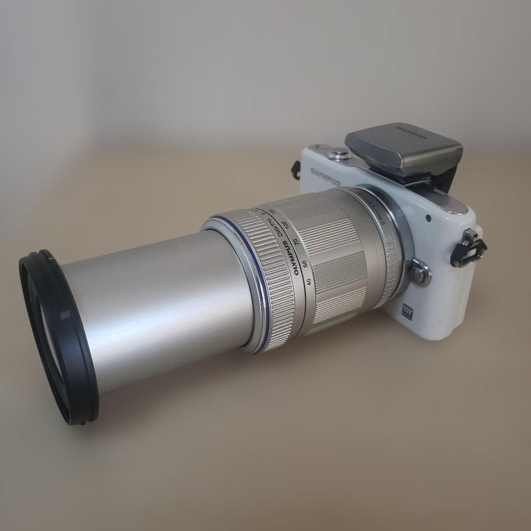 【美品】OLYMPUS PEN E-PM1 ホワイト望遠レンズキット