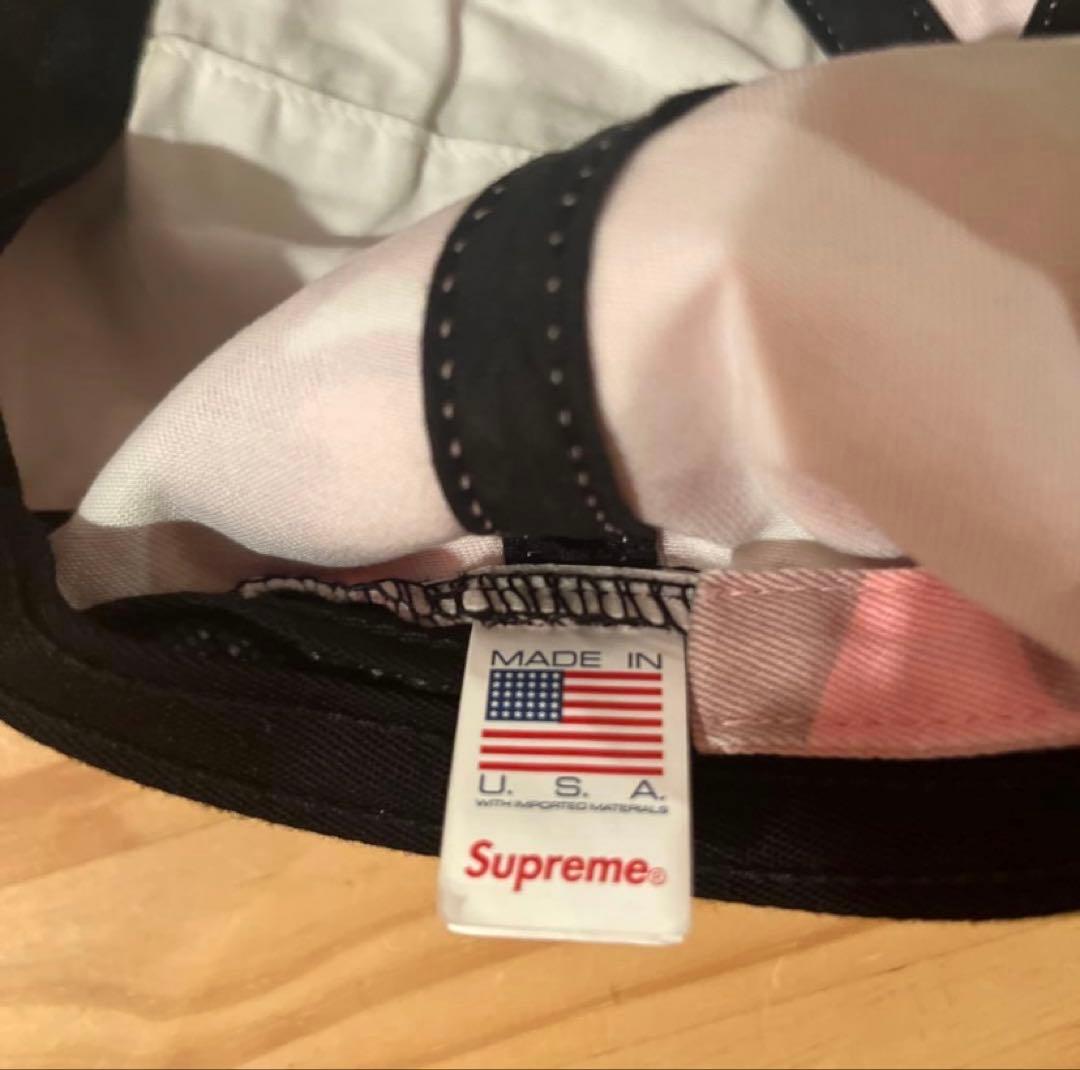 【Supreme】古着 Sロゴキャップ ピンク 迷彩