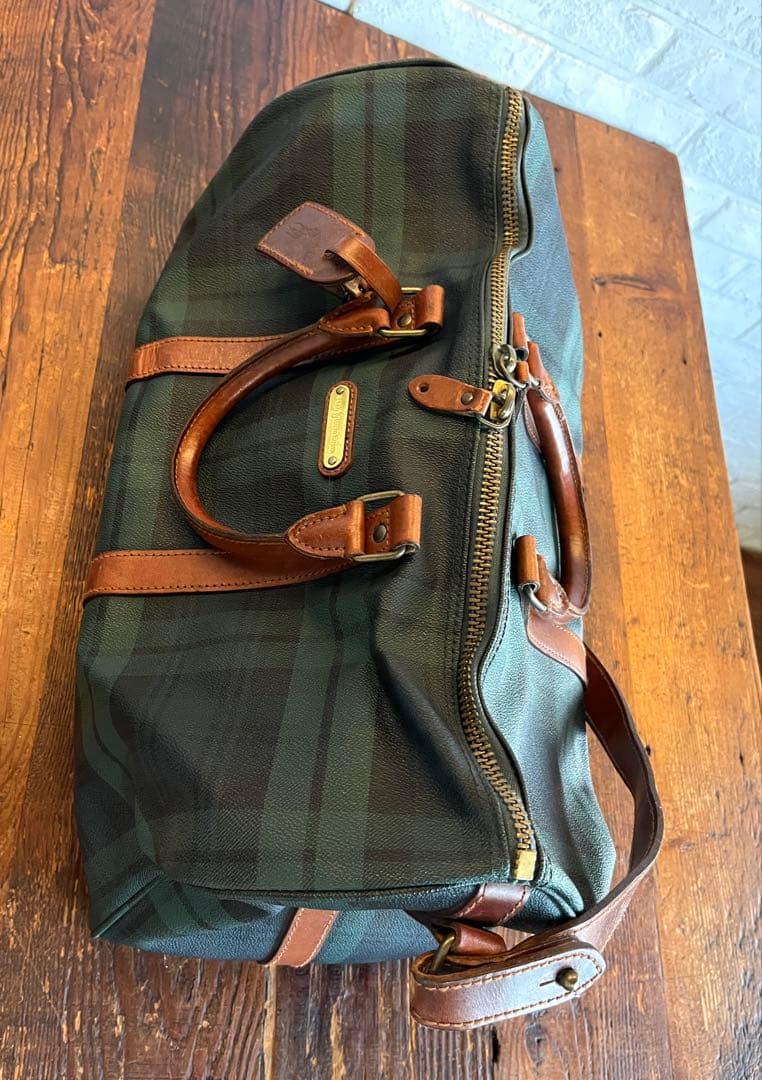 【正規品】ポロラルフローレン｜ボストンバッグ　ブラックウォッチ　タータンチェック