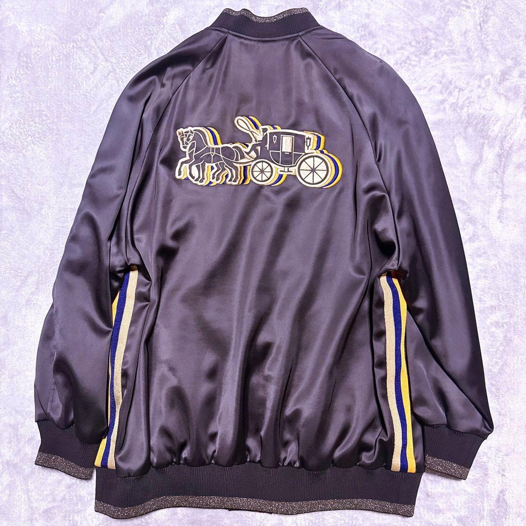 【未使用】COACH スカジャン リバーシブル ブルゾン 総柄 刺繍 メンズ