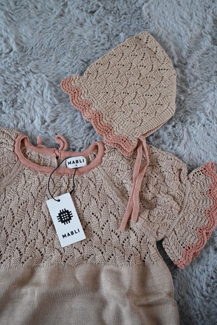 MABLI 小人ロンパース ボンネット