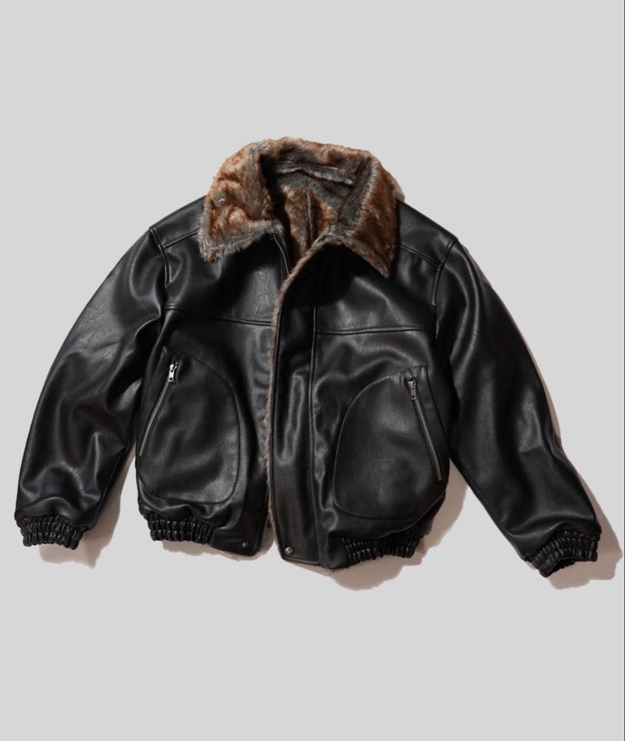 Camphorwoodフェイクレザーファー2wayリバーシブルフライト