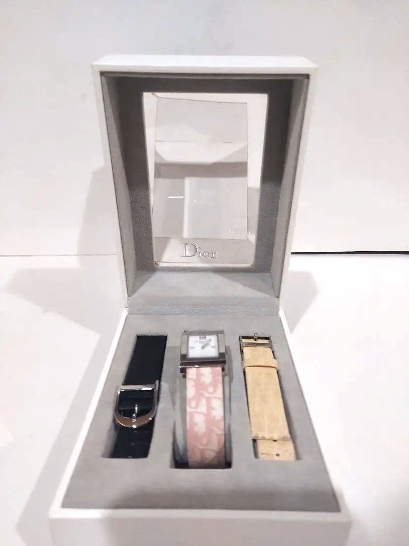 箱・替えベルト付 ディオール Dior トロッター クオーツ時計 マリス 腕時計