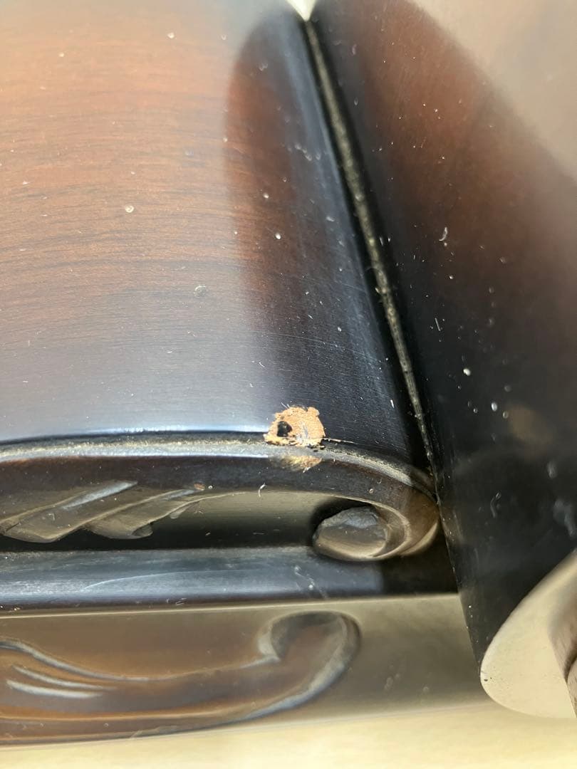 【中古品】木製ゼンマイ式置き時計