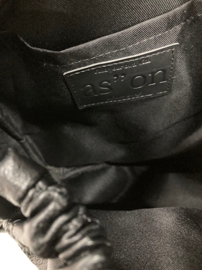 ASON リュックバックパック レザー ブラック