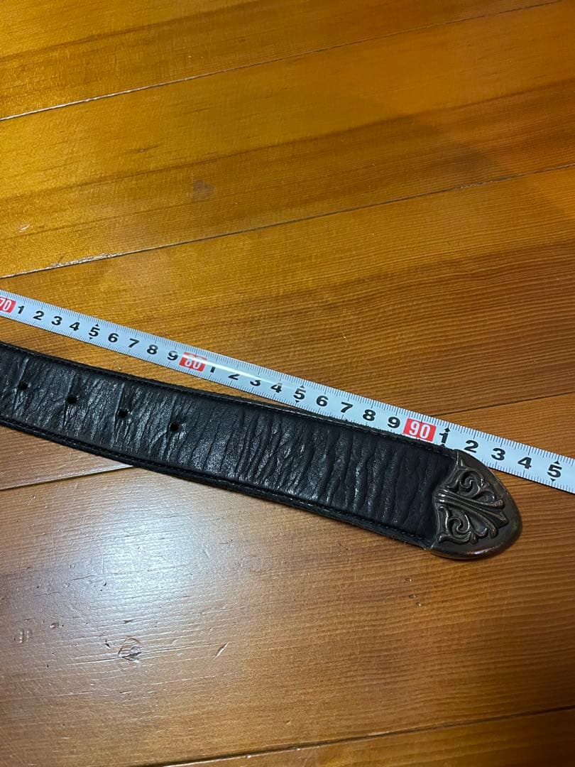 レザー ブラック ベルト 装飾バックル