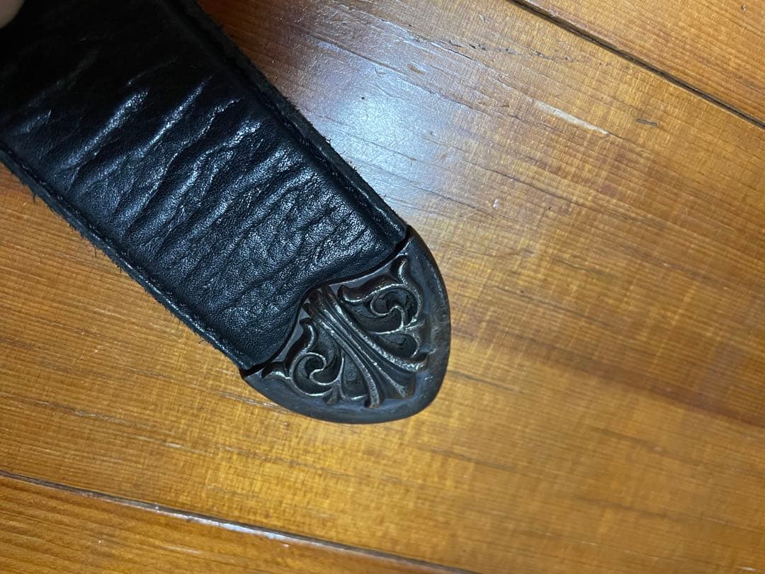 レザー ブラック ベルト 装飾バックル