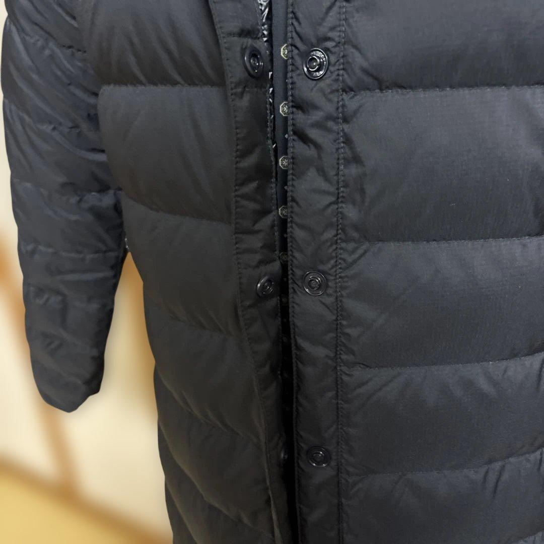 mont-bell フード付きロングダウンジャケット ブラック