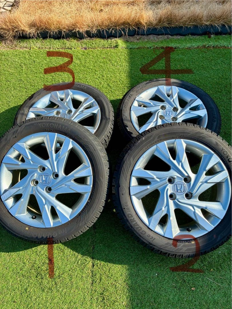 ★ホンダシャトル純正ホイール4本セット ★スタッドレス ★バリ溝　★送料込み
