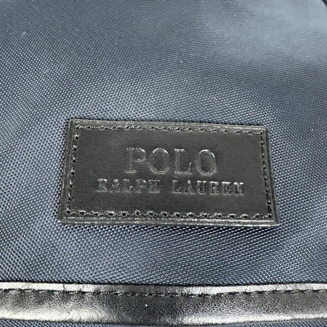 【美品✨】ポロ ラルフローレン メッセンジャーバッグ ショルダー レザー 紺系
